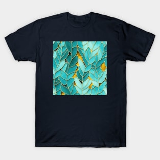 Leaf pattern like stained glass T-Shirt